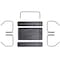 Gardenised Outdoor Woodgrain Picnic Table Set with Metal Frame, Gray QI003911GY - alternate 3